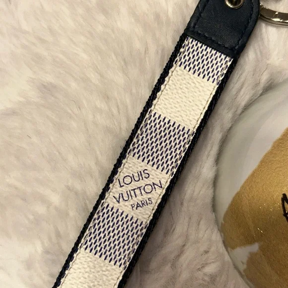 Louis Vuitton Damier Azur Dragonne Keychain